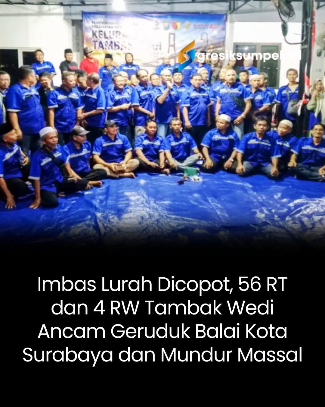 Lurah Tambak Wedi Dicopot Warga Protes